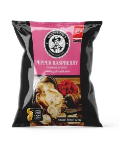 Chips de pomme de terre naturelle framboise et poivre 