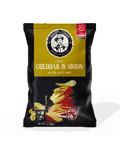 Chips de pomme de terre naturelle cheddar et oignon Cheesy