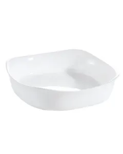 Plat carré 29 cm blanc