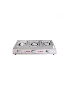 Réchaud à Gaz 3 feux Inox