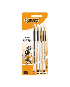 Pack de 4 stylos à bille BIC Cristal Grip 