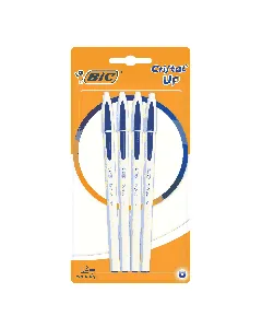 Lot de 4 Stylo à bille bleu Cristal Up