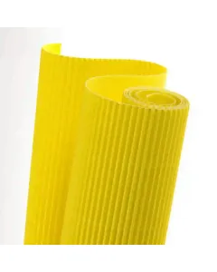 Papier carton ondulé couleur jaune citron