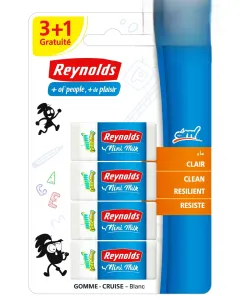 Lot de 3+1 mini gommes