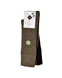 Lot de 3 paires mi- chaussettes homme marron unies Lycra