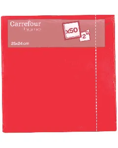 Serviettes de table rouge 24x25cm