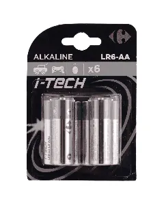 Piles alcalines AA/LR6 I-Tech