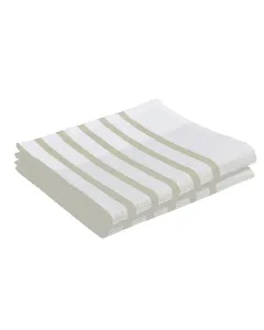 Lot de torchon beige 100% coton