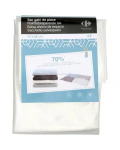 Lot de 2 Housses de rangement sous vide 55x85cm