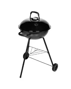 Barbecue à charbon noir avec couvercle - vue de face