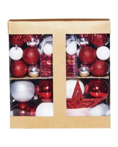 Pack de décoration 100 pièces - Rouge et Blanc