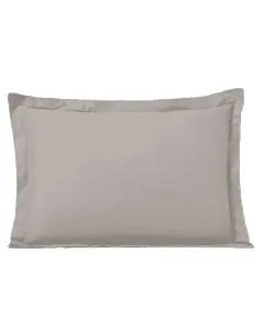 Taie d'oreiller beige 100% coton
