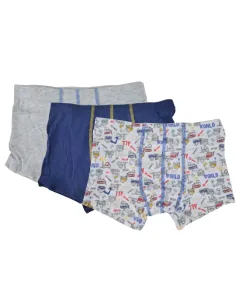 Lot de 3 Boxers enfant Bleu