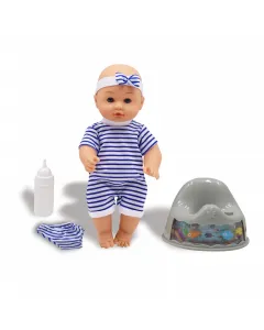 Poupon 30 cm et pot musical