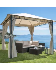 Tonnelle de jardin Beige 3x3 mètres