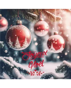 Lot de 20 Serviettes 3 plis Boule de Noël 