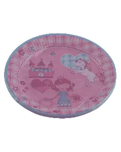 Assiette en carton Ø23cm Princesse