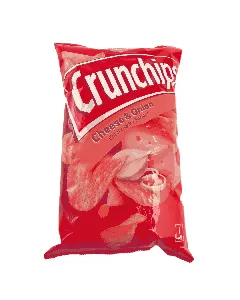 Pommes chips fromage et oignons