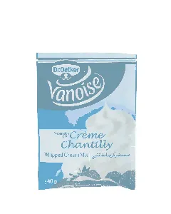 Préparation de crème chantilly