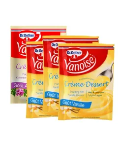 Lot de 4 sachets de crèmes pâtissière à la vanille