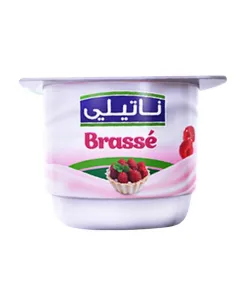 Yaourt brassé saveur tarte framboise
