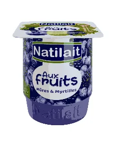 Yaourt aux fruits mûre et myrtille