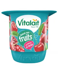 Yaourt brassé aux morceaux de cerise