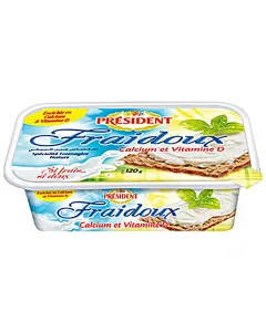 Fromage frais à tartiner enrichi en calcium et vitamine D Fraidoux 