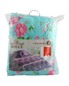 Couette micro fibre imprimée 1 place