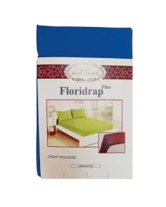 Drap de lit 2 places bleu pétrole