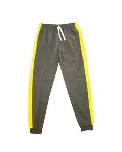 Jogger homme avec piping coté gris chiné