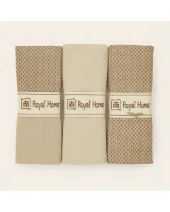 Lot de 3 serviettes de table arabesque