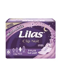 Serviettes hygiéniques Clip Nuit Plus 7mm