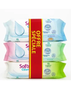 Lot de 3 Lingettes de poche eau thérmal 