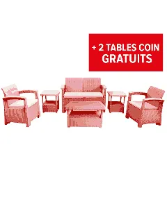 Salon de jardin syfax 4 places Gris