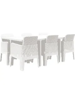 salon 6 places Antalya blanc