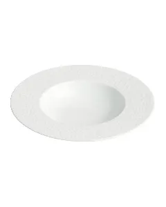 Assiette creuse Ø23cm blanche martelée