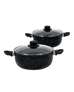 Lot de 2 faitouts granite