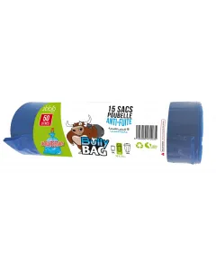 Lot de 15 sacs poubelle – 50 L avec lien