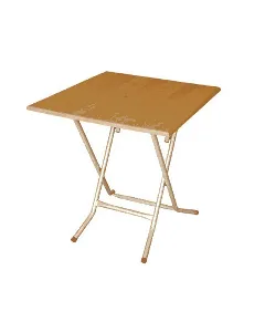 Table pliante carré noyer SOTUFAB