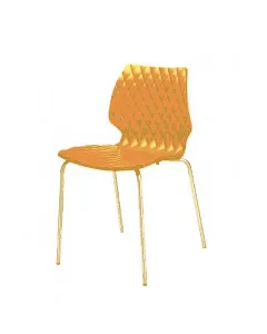 Chaise chromée orangé Prince SOTUFAB