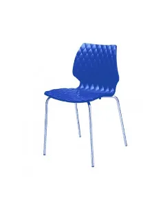 Chaise chromée bleue Prince SOTUFAB
