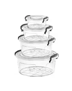 Lot de 4 boîtes de conservations rondes frIgo box