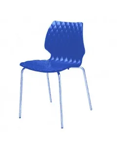 Chaise chromée bleue foncée Prince SOTUFAB