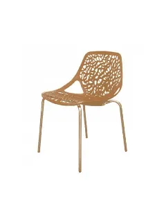 Chaise chromée confort beige SOTUFAB