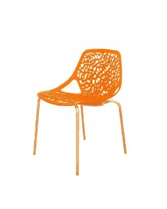 Chaise chromée confort orangé SOTUFAB