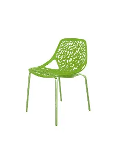 Chaise chromée confort pistache SOTUFAB