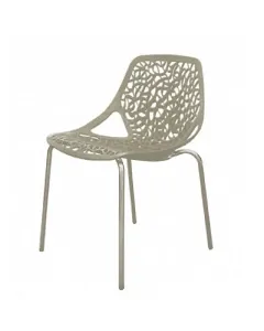 Chaise chromée confort taupe SOTUFAB