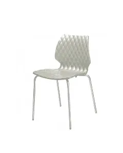 Chaise chromée taupe Prince SOTUFAB