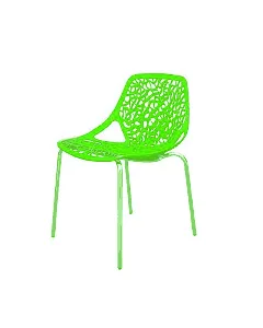 Chaise chromée confort verte fluo SOTUFAB